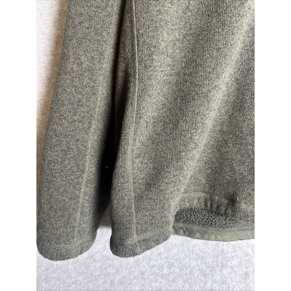 The North Face Pullover 1/2 Zip Fleece Sherpa Interior Moss Green Men's Size L - Picture 4 of 6